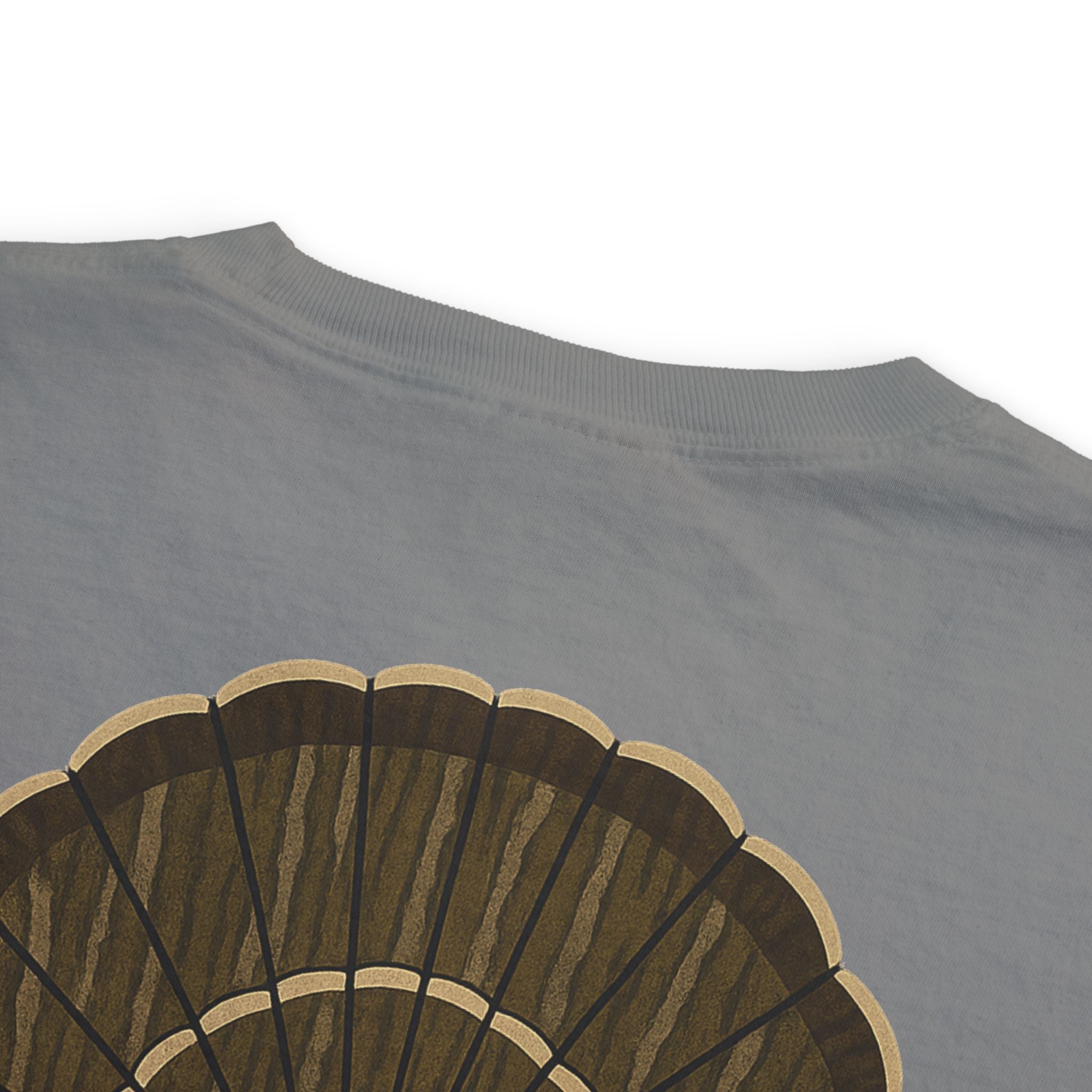 Talkin' Timber- Bottomland Fan- Up Close view of Fan- Grey