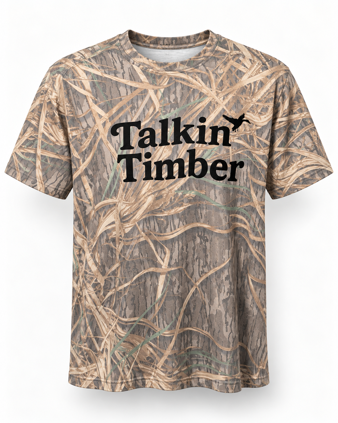 Light Washed Mossy Oak Shadow Grass Talkin' Timber Shirt