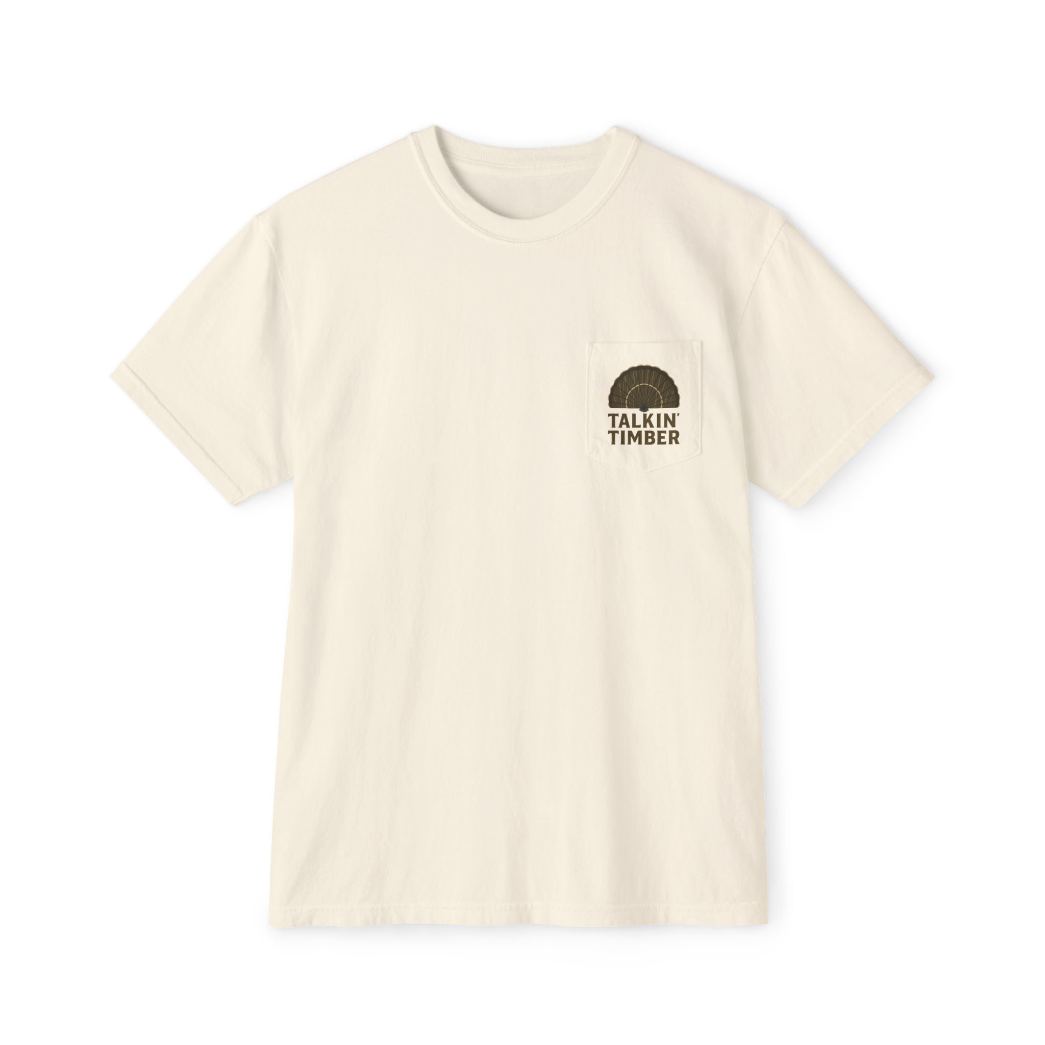 Talkin' Timber- Bottomland Fan- Front view of tee- Ivory