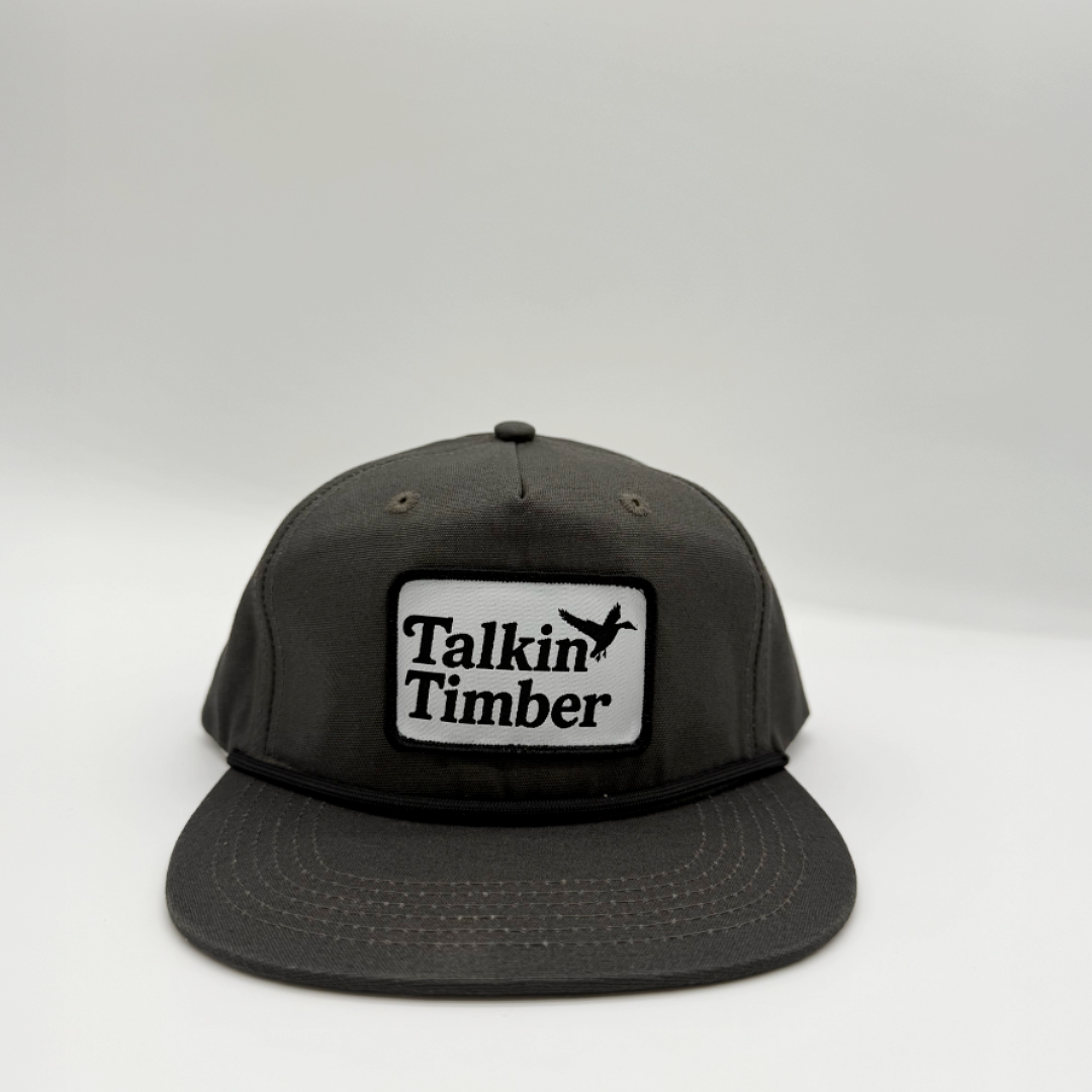 Frontview of Gunmetal rope hat