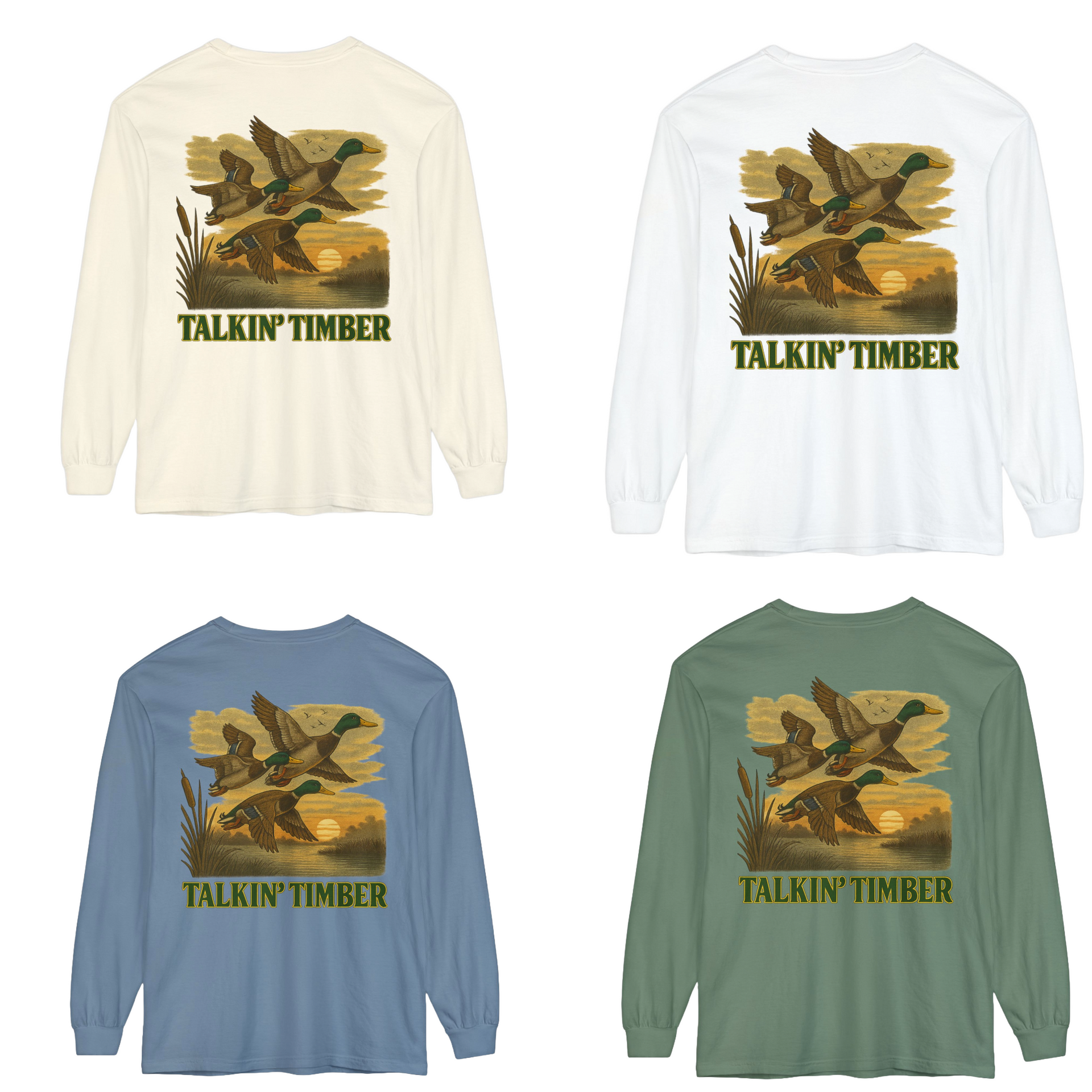 Talkin' Timber -Rare Feathers -Back of Mallard Long Sleeve